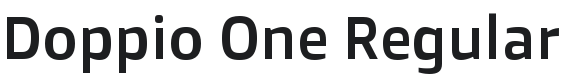 Doppio One Font Preview