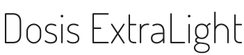Dosis ExtraLight Font Preview