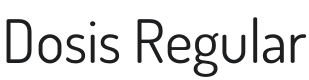 Dosis Font Preview