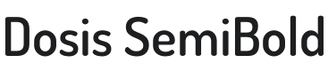 Dosis SemiBold Font Preview