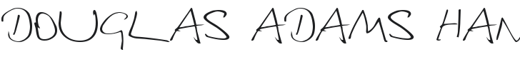 Douglas Adams Hand Font Preview