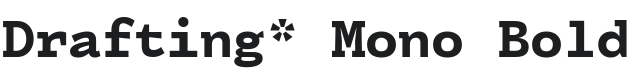 Drafting* Mono Bold Font Preview