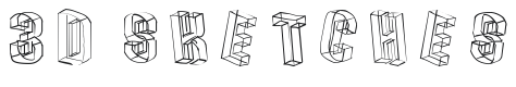 3D Sketches Font Preview