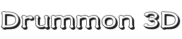 Drummon 3D Font Preview