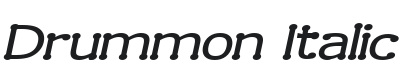 Drummon Italic Font Preview