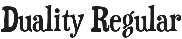 Duality Font Preview