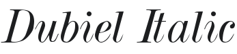 Dubiel Italic Font Preview