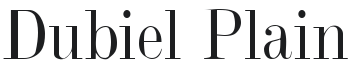 Dubiel Font Preview