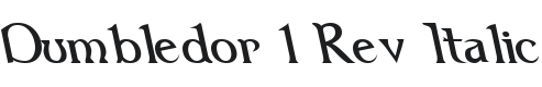 Dumbledor 1 Rev Italic Font Preview