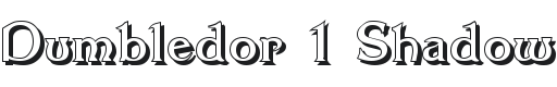Dumbledor 1 Shadow Font Preview