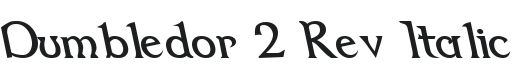 Dumbledor 2 Rev Italic Font Preview