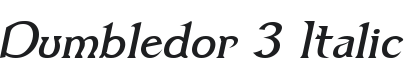 Dumbledor 3 Italic Font Preview