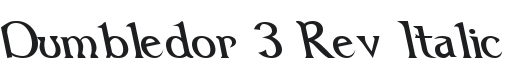 Dumbledor 3 Rev Italic Font Preview