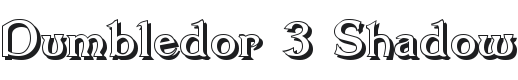 Dumbledor 3 Shadow Font Preview