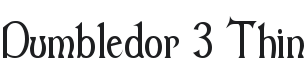 Dumbledor 3 Thin Font Preview