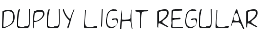 Dupuy Light Regular Font Preview