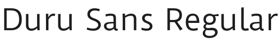 Duru Sans Font Preview