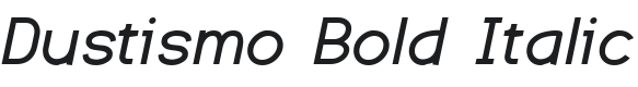 Dustismo Bold Italic Font Preview
