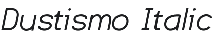 Dustismo Italic Font Preview
