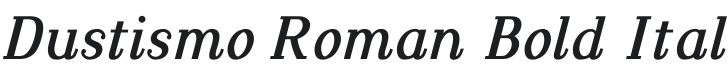 Dustismo Roman Bold Italic Font Preview