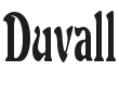 Duvall Condensed Font Preview