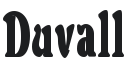Duvall Condensed Bold Font Preview
