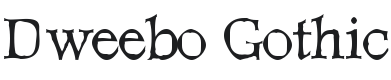 Dweebo Gothic Font Preview