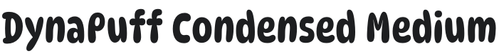 DynaPuff Condensed Medium Font Preview