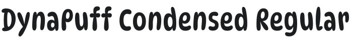 DynaPuff Condensed Regular Font Preview