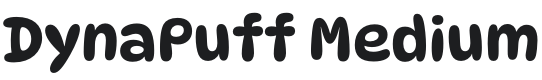 DynaPuff Medium Font Preview