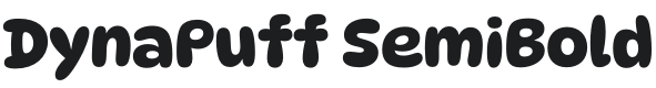 DynaPuff SemiBold Font Preview