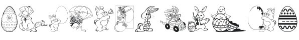 Easter art Font Preview