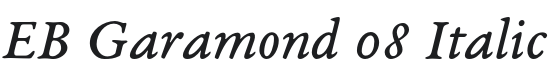 EB Garamond 08 Italic Font Preview