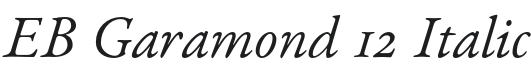 EB Garamond 12 Italic Font Preview