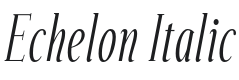 Echelon-Italic Font Preview