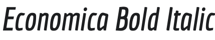 Economica Bold Italic Font Preview