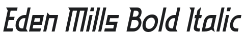 EdenMills-Bold Italic Font Preview