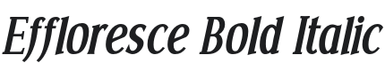 Effloresce-Bold Italic Font Preview