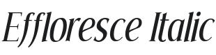 Effloresce-Italic Font Preview