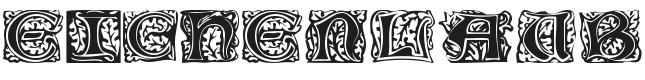 Eichenlaub Initialen Font Preview