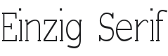 Einzig Serif Font Preview