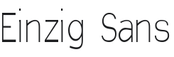 EinzigSans Font Preview