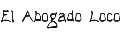 El Abogado Loco Font Preview
