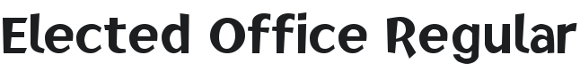Elected Office Font Preview