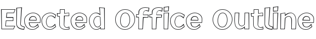 Elected Office Outline Font Preview