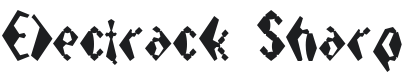 Electrack Sharp Font Preview