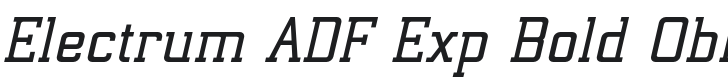 ElectrumADFExp-BoldOblique Font Preview