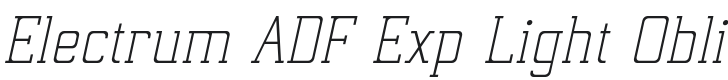 ElectrumADFExp-LightOblique Font Preview