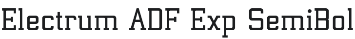 ElectrumADFExp-SemiBold Font Preview