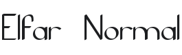 Elfar Normal Font Preview
